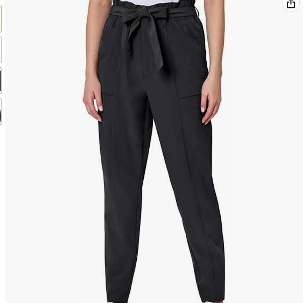 NWT Modern Ambition Womens Tie-Front Pant Black,